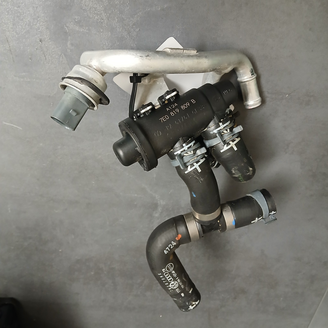 Original VW Thermostat 7LA121113A Alurohr Temperaturfühler 7E0121065BT Schläuche