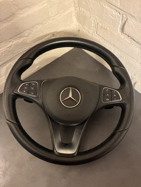 Original Leder Lenkrad mit Schaltwippe für Mercedes Benz S205 W205 A0004601803