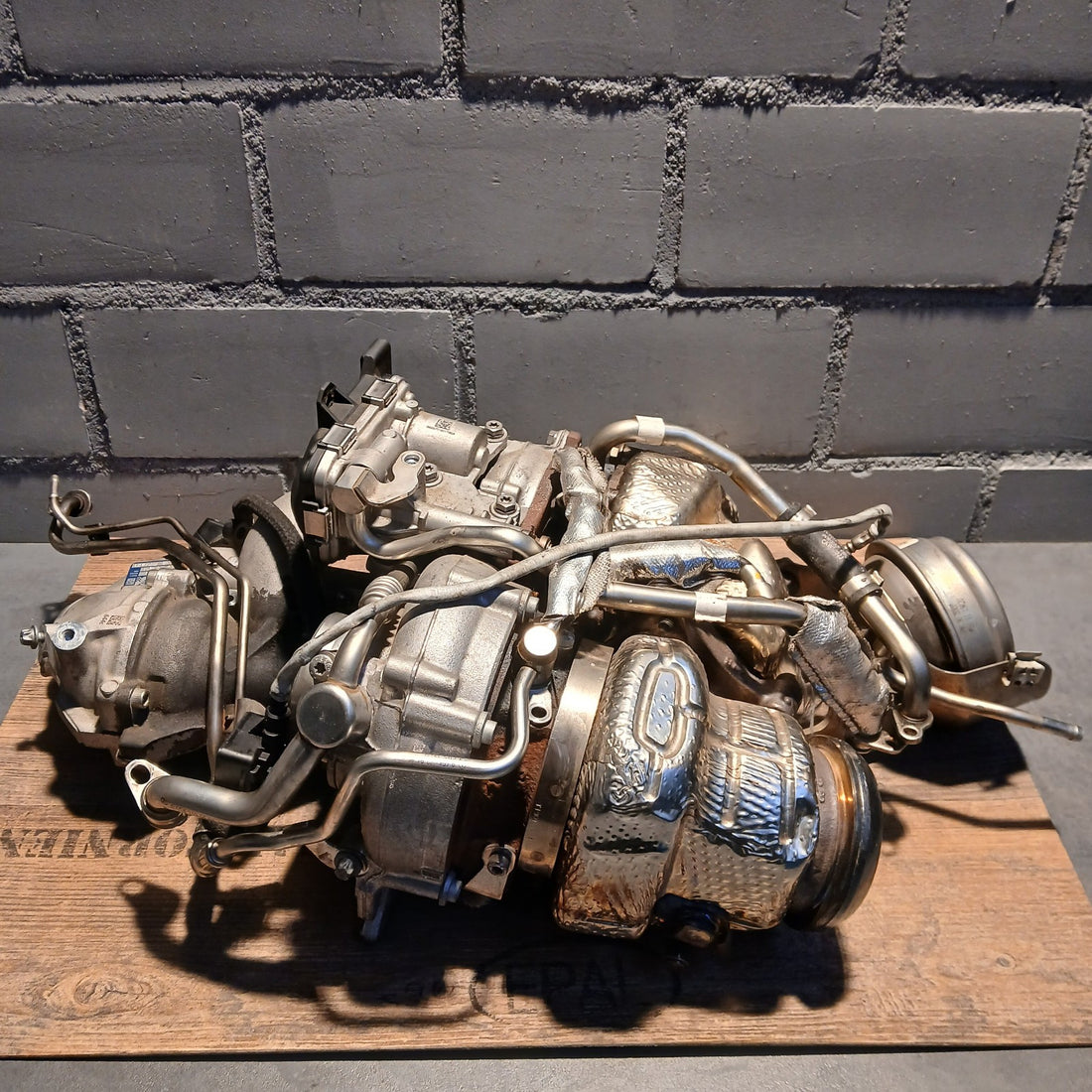 Original Mercedes OM656 Twin Turbo Turbolader Abgasturbo A6560902900 X151 DEFEKT